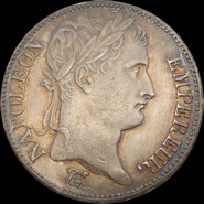 5 francs Napoléon Empereur tête laurée Empire Français avers